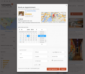 Patients can book appointment directly via Yempl.com