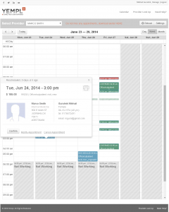 Calendar where you can manage all your appointments